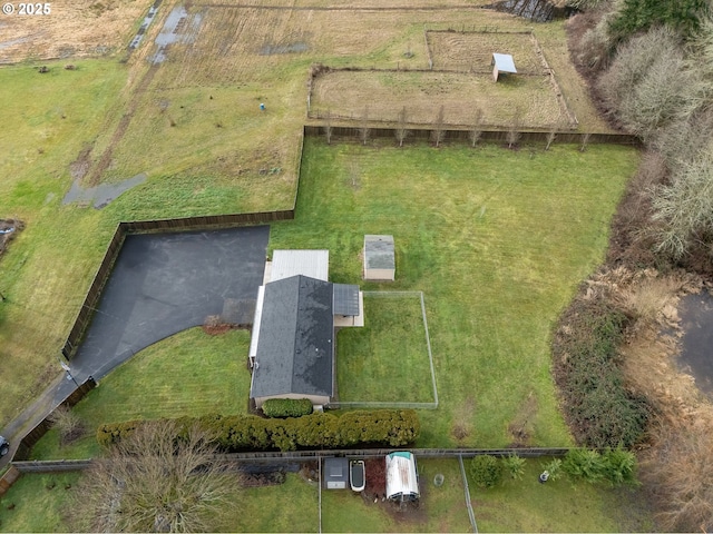 drone / aerial view featuring a rural view