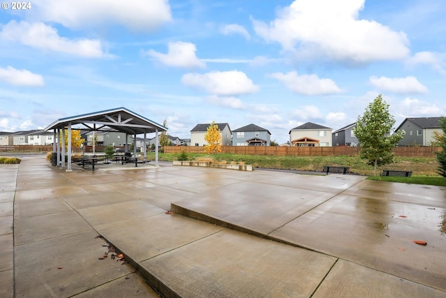 view of patio / terrace with a gazebo