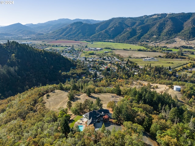317 Aker Dr, Myrtle Creek, OR 97457 - view from above of property with a mountainous background