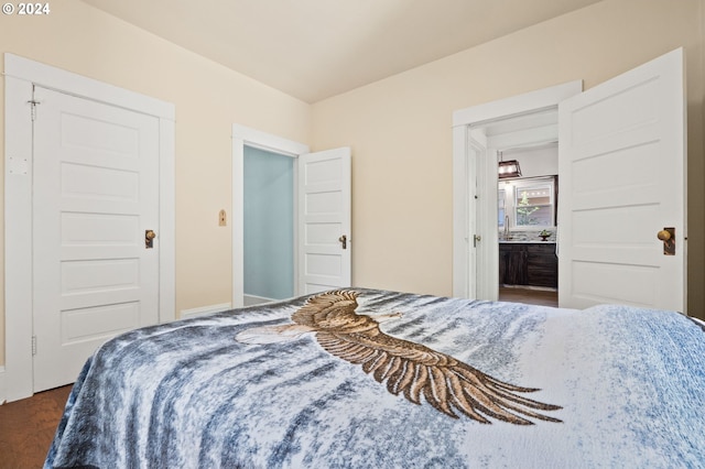 bedroom with ensuite bath