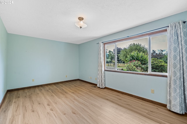 empty room featuring light hardwood / wood-style flooring