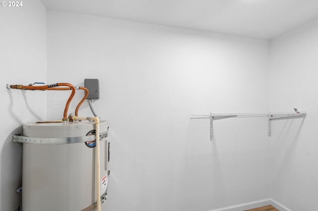 interior space featuring secured water heater