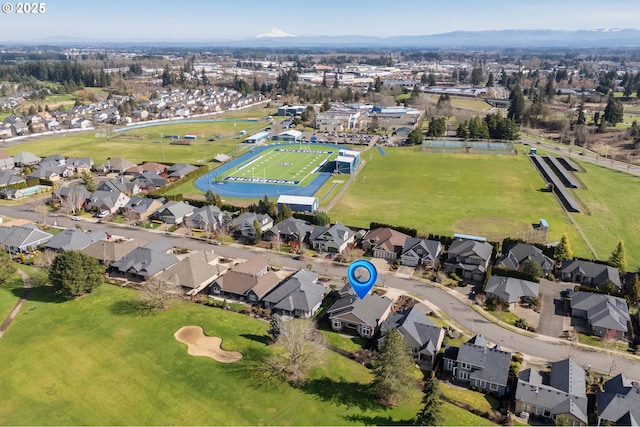 aerial view featuring a residential view