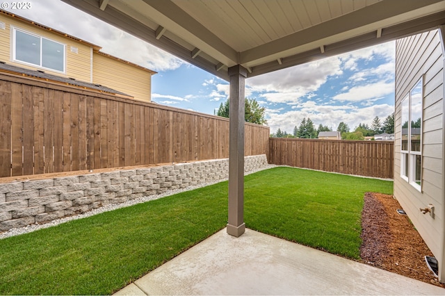 view of yard featuring a patio