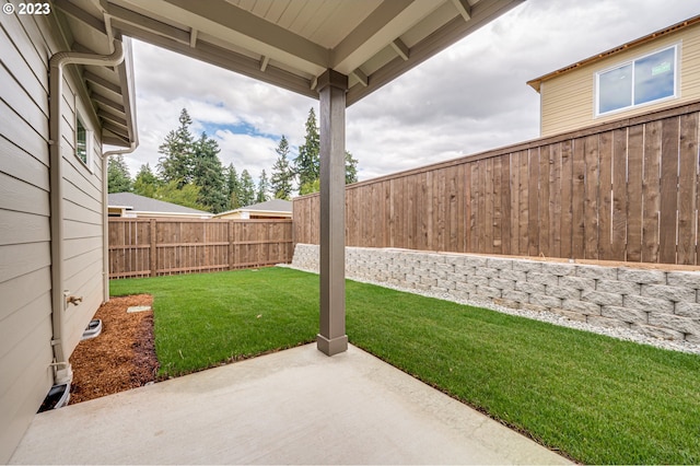 view of yard with a patio