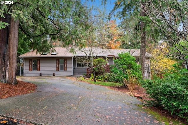 view of ranch-style home