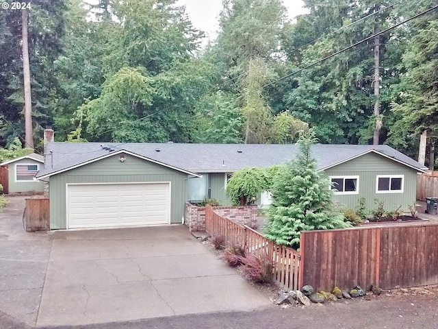 ranch-style house with a garage