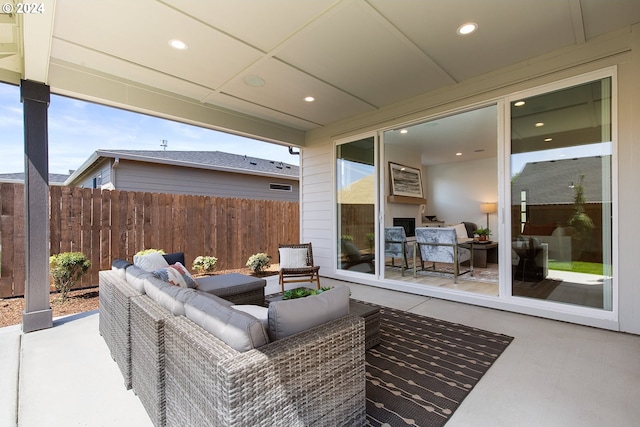 view of patio / terrace featuring outdoor lounge area