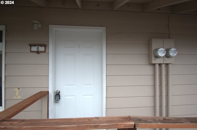 view of doorway to property