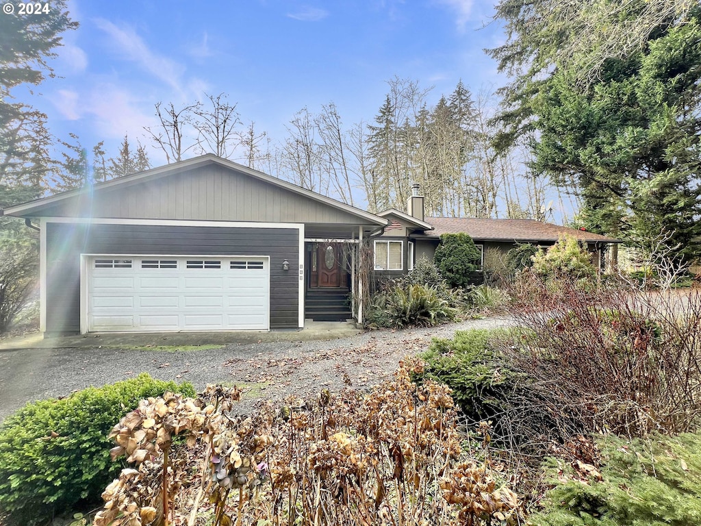 ranch-style house with a garage