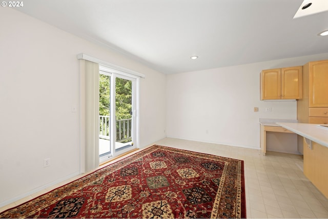 view of unfurnished dining area