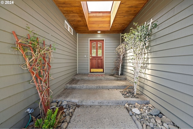 view of doorway to property