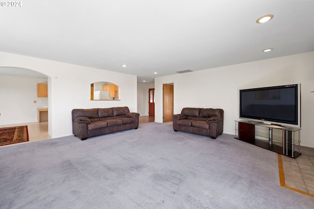 view of carpeted living room