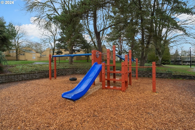 view of community jungle gym
