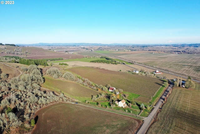 bird's eye view featuring a rural view