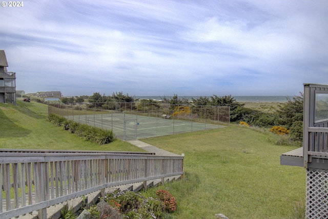 29134 Ellensburg Ave Unit 2, Gold Beach, OR 97444 - view of yard featuring a tennis court
