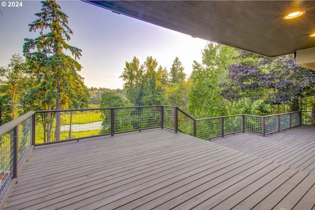 view of deck at dusk