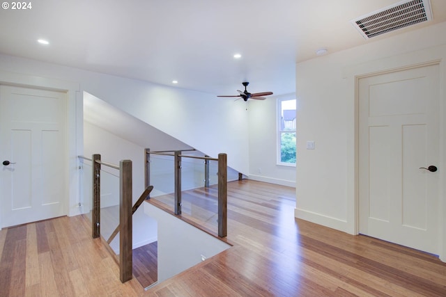 interior space with light hardwood / wood-style floors