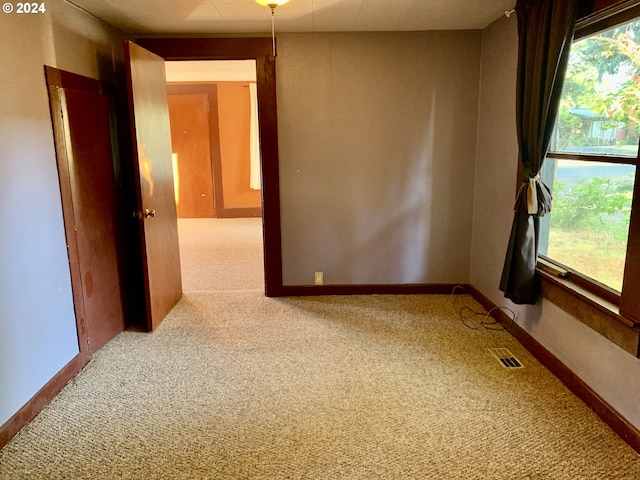 carpeted spare room featuring a healthy amount of sunlight