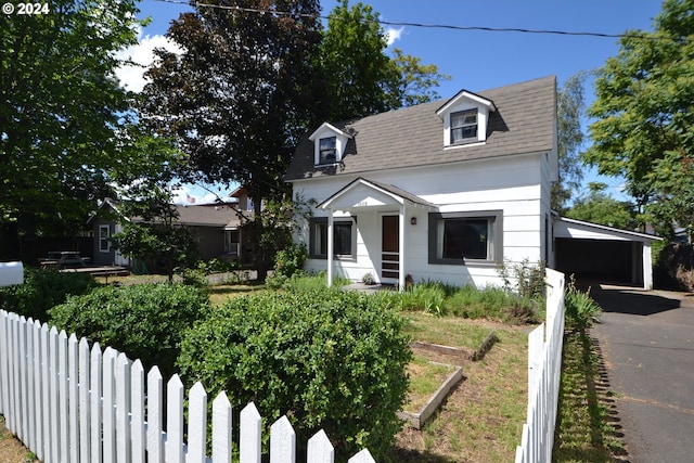 view of new england style home