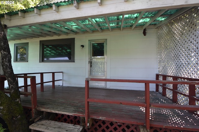 view of wooden terrace