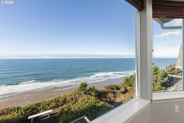 water view featuring a view of the beach