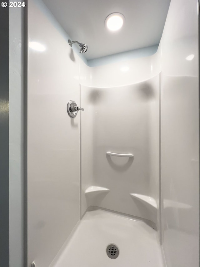 bathroom with a shower