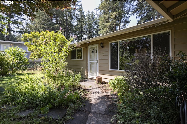 view of doorway to property