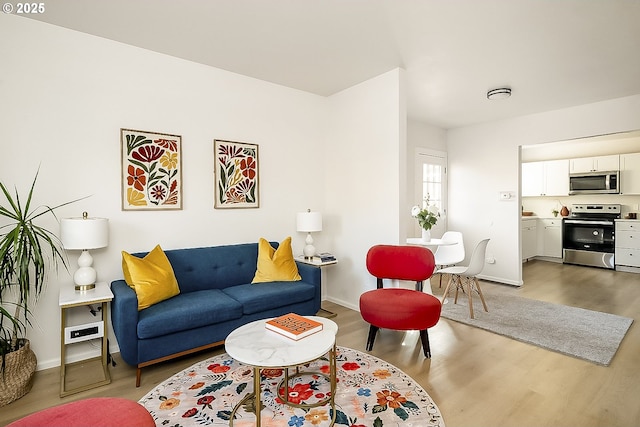 living room featuring hardwood / wood-style flooring