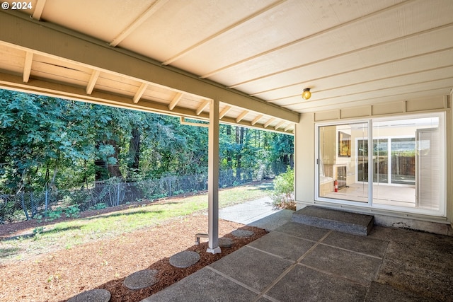 view of patio with fence