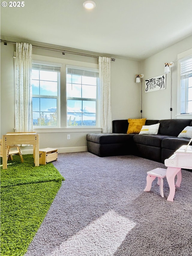 view of carpeted living room