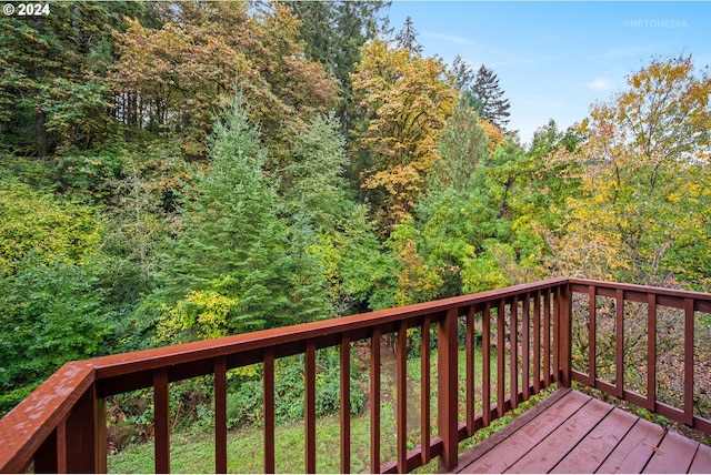 view of wooden deck