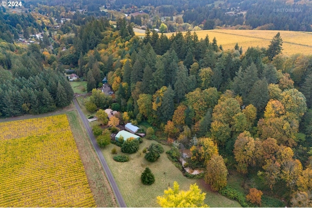 drone / aerial view featuring a rural view