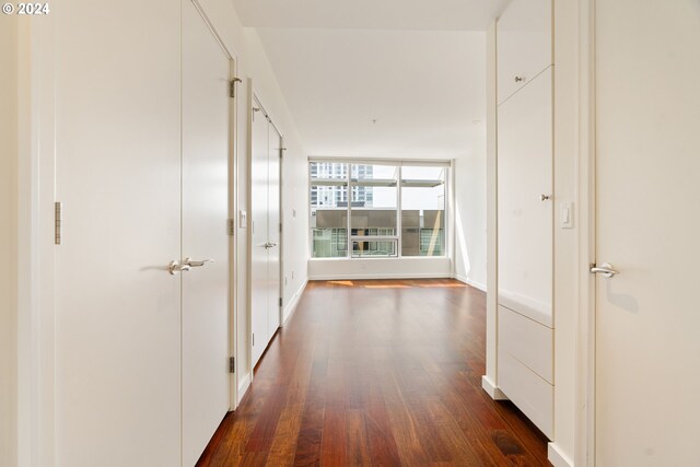 hall featuring wood-type flooring