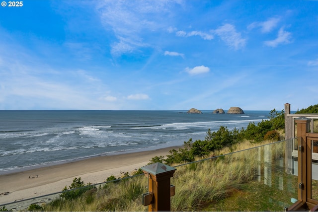 water view with a beach view