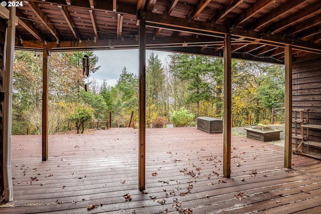 view of wooden terrace