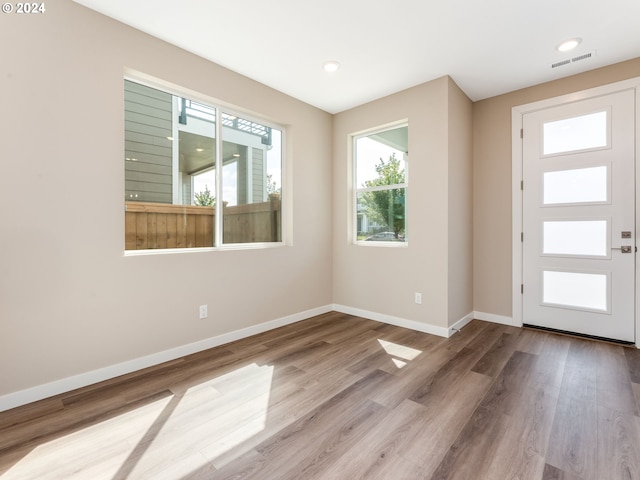 foyer featuring light hardwood / wood-style flooring