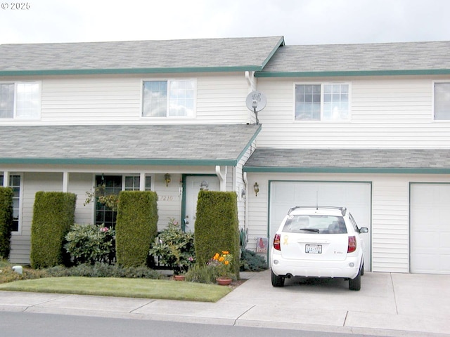 view of property featuring a garage