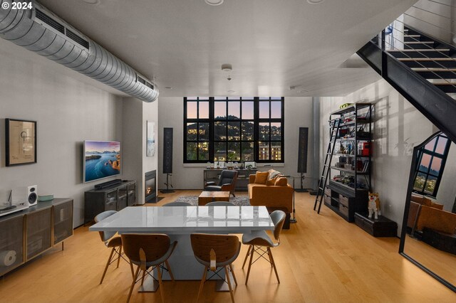 dining room featuring light hardwood / wood-style floors