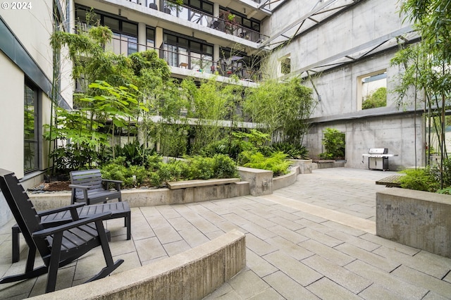 view of patio with grilling area