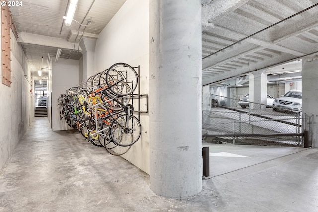 garage featuring bike storage