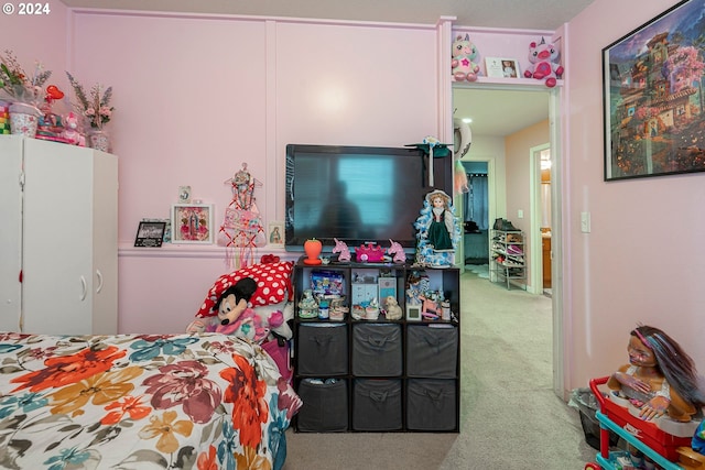 bedroom featuring carpet