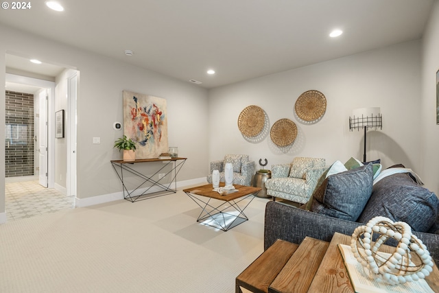 view of carpeted living room