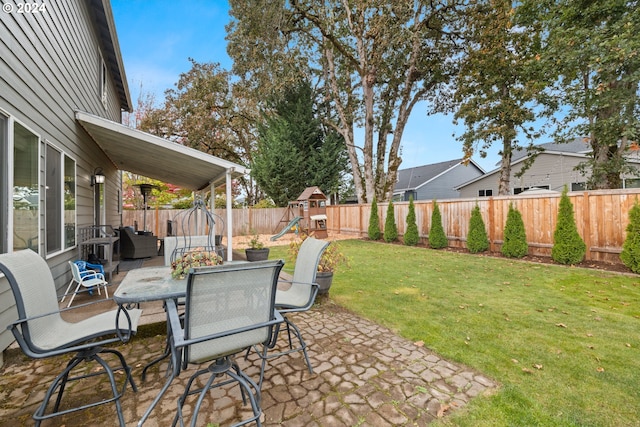 view of patio / terrace with a playground