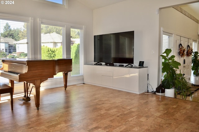 misc room with wood-type flooring