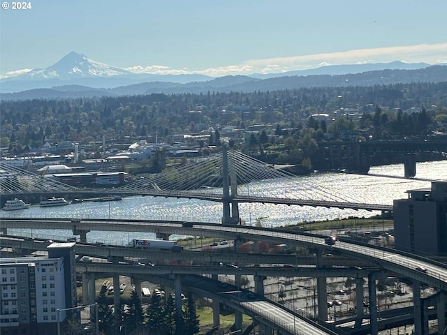 exterior space with a mountain view