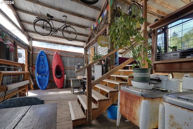 interior space featuring hardwood / wood-style flooring