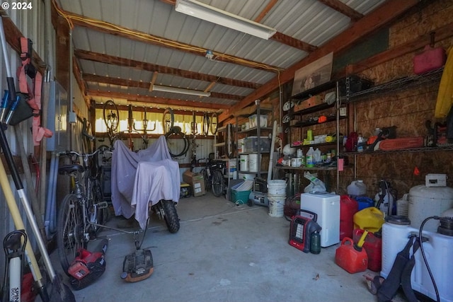 view of storage area