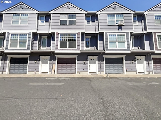 view of property featuring a garage