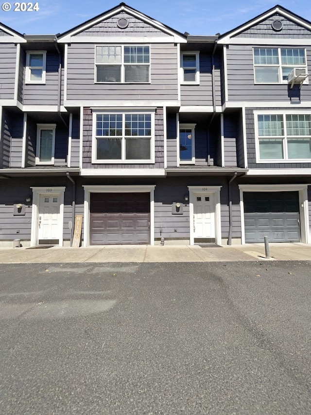 view of property with a garage